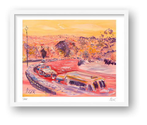 Sur la Rivière - Down by the River — framed
