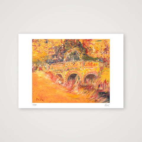 Le Pont d'Amoureux - Lover's Bridge (Walpole Park, Ealing) — A4 (30×21cm, 12×8") Print only