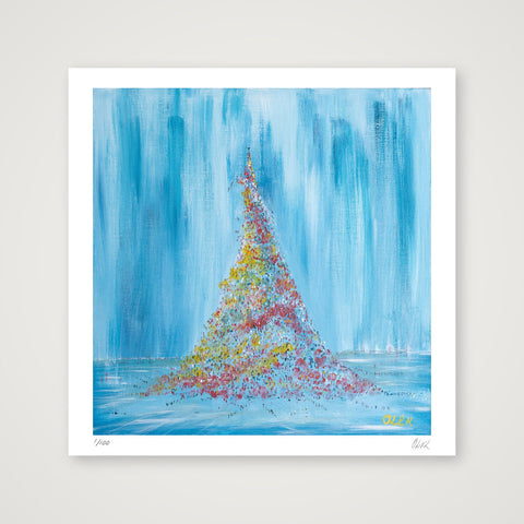 Leaning Tower of Ambition — 30×30cm, 12×12" Print only