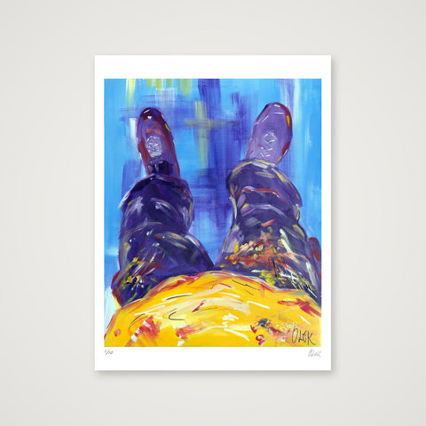 Portrait of the artist's trousers (Olek) - Portrait des pantalons de l'artiste (Olek) — 60×80cm, 24×31" Print only