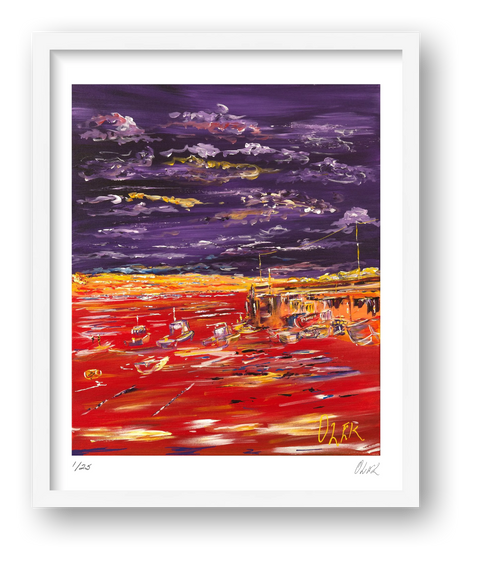Sur la plage - On the Beach (Wexford, Ireland) — framed