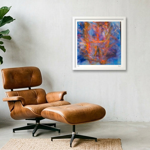 Le Pet Coloré - The coloured fart — 40×40cm, 16×16" White Frame