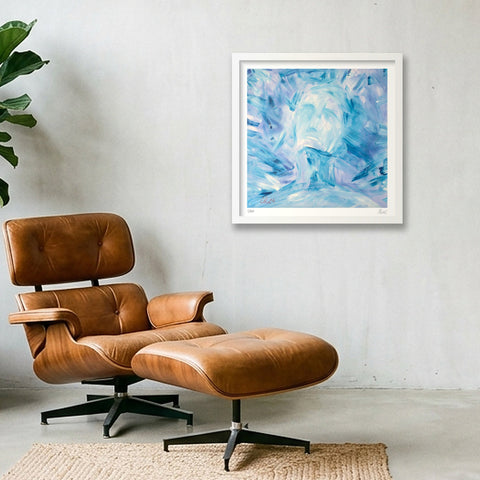 Sufferance - Souffrance — 40×40cm, 16×16" White Frame