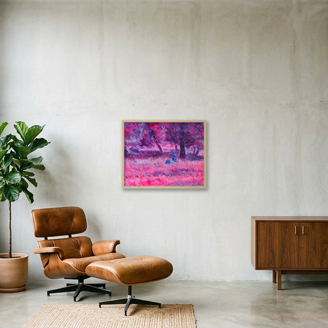 Seule - Alone — 50×40cm, 20×16" Oak Frame