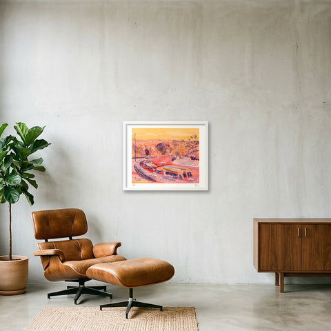 Sur la Rivière - Down by the River — 50×40cm, 20×16" White Frame