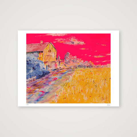 House by the river — 80×60cm, 31×24" Print only