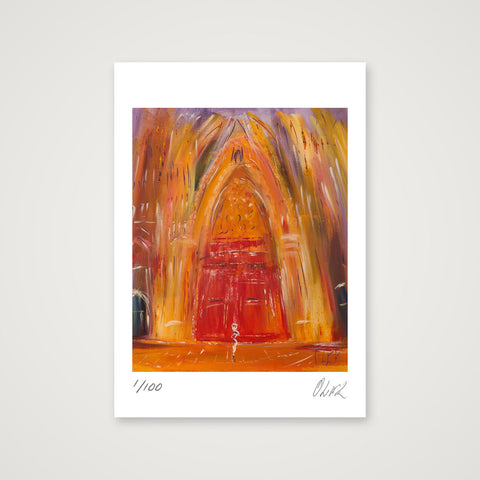 En présence de grandeur (entrée de la cathédrale, Rouen)  — A4 (21×30cm, 8×12") Print only