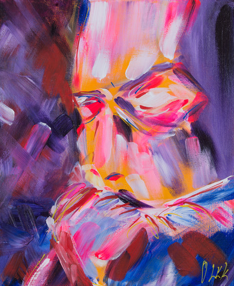 Portrait d'un homme inconnu (appuyé sur son bras) . Portrait of an unknown man (Leaning on his arm)