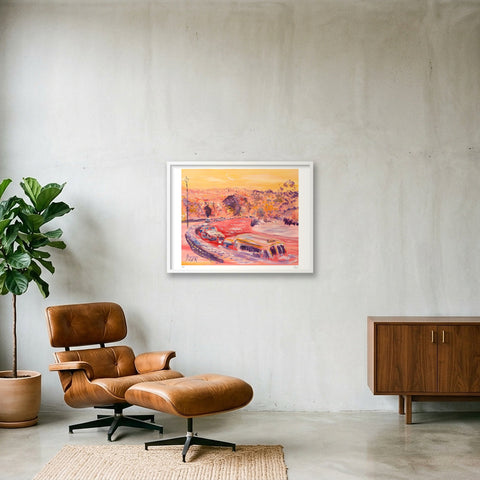 Sur la Rivière - Down by the River — 80×60cm, 31×24" White Frame