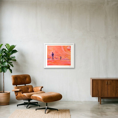 Sur les traces des géants - In the footsteps of giants — 50×40cm, 20×16" White Frame