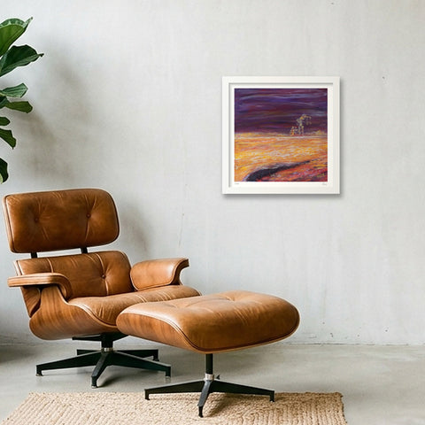 The Field - Le Champ — 30×30cm, 12×12" White Frame