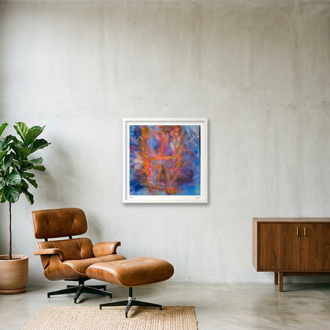 Le Pet Coloré - The coloured fart — 50×50cm, 20×20" White Frame